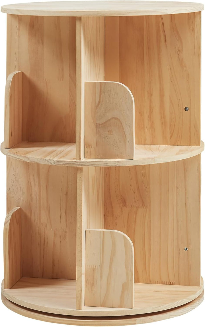 [en.casa] Drehbares Bücherregal für Kinder Chasek Spielzeugregal mit 2 Ebenen Drehregal Kiefernholz