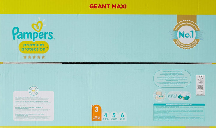 Pampers 8001841831480 Luiers, mehrfarbig Grösse 3 (96 Stück), Grösse 3 (96 Stück)