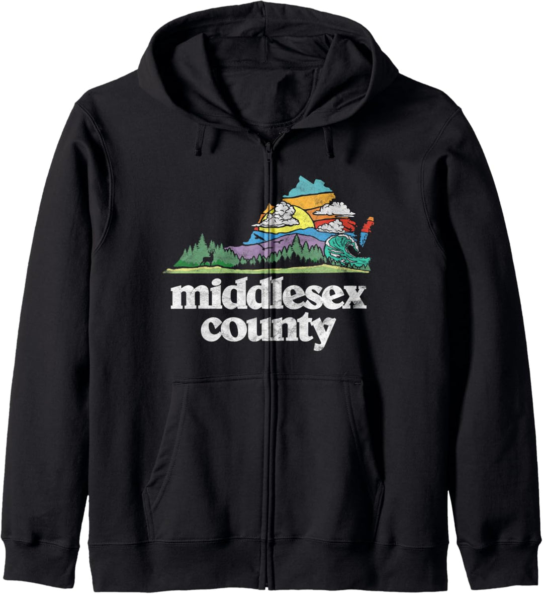 Middlesex County Virginia Outdoors & Nature Lover Retro Kapuzenjacke