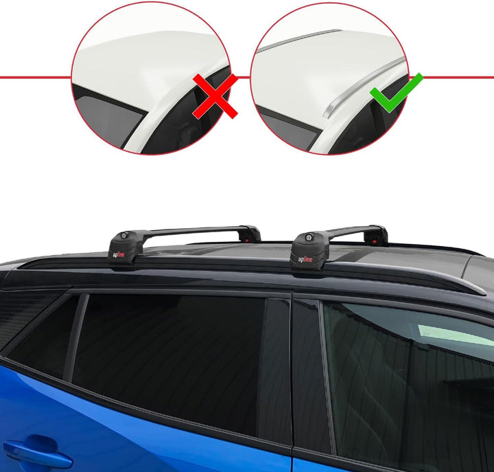 apline Kompatibel mit Peugeot 2008 II (P24) 2020-2025 ACE-2 Relingträger Dachträger Auto Gepäckträge