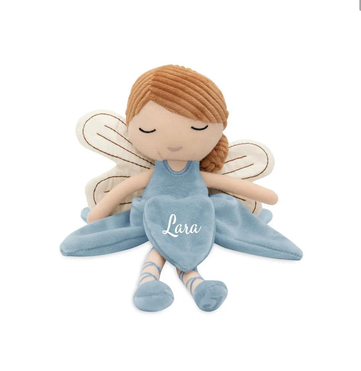Kuscheltier Fee mit Name Personalisiert, Geschenk zur Geburt, Geschenk zur Taufe, Geschenk für 2 Jäh
