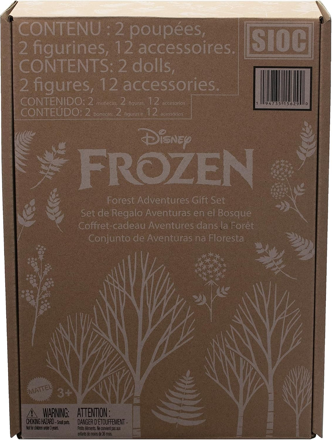 Disney Frozen Die Eiskönigin Waldabenteuer-Geschenkset - 2 Puppen, 2 Freundefiguren, 12 Zubehörteile