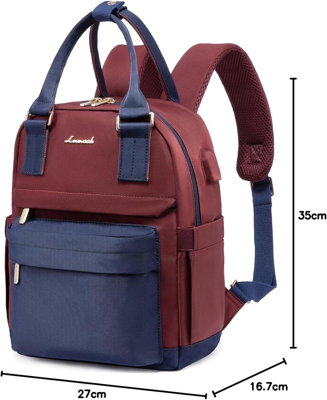 LOVEVOOK Rucksack Damen Klein, Wasserdicht Cityrucksack Handtasche 2 in 1, Mini Tasche Daypack Backp