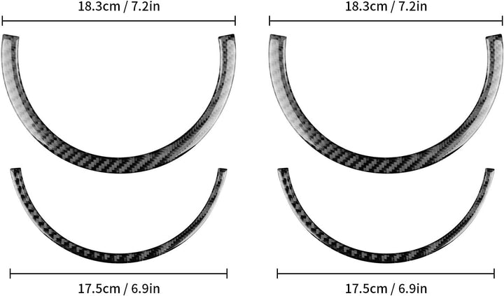 KUNGKIC Kohlefaser Seite Mitte Luftauslass Entlüftung Dekorative Aufkleber Innenraum Carbon Fiber Si