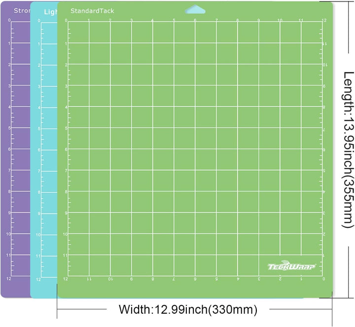 TECKWRAP Schneidematte zum Basteln, 30,5 x 30,5 cm, 3 Stück Matte mit Verschiedenen Motiven, Matte m