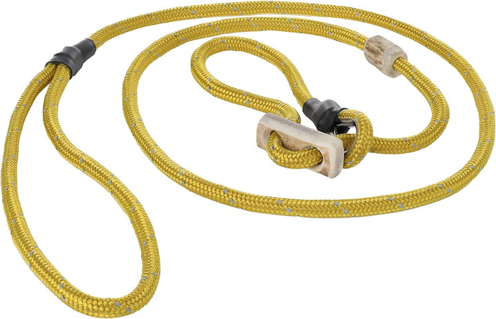 Hundeleine mit Halsband 6mm | Moxonleine Retrieverleine Agilityleine | Mit Zugbegrenzung, Zugstopp a