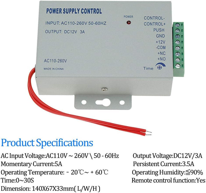 KDL RFID-Zutrittskontrollsystem-Kit wasserdichte Bedientastatur mit elektrischem 12-V-DC-Türschloss,