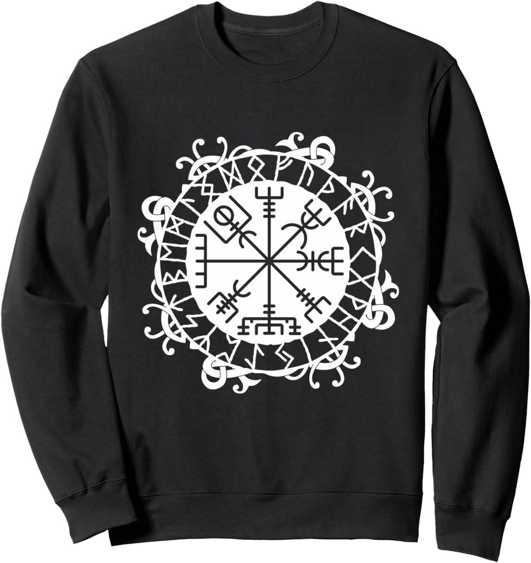 Wikinger Rune VEGVISIR nordische Rune Glyphe Wikinger Symbol Sweatshirt