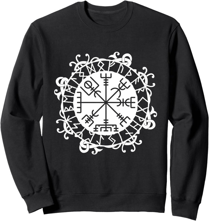 Wikinger Rune VEGVISIR nordische Rune Glyphe Wikinger Symbol Sweatshirt