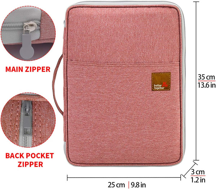 El-fmly Tragbare A4-Dokumenten-Organizer-Tasche, wasserdicht, Portfolio, Büro, Reissverschluss, Reis