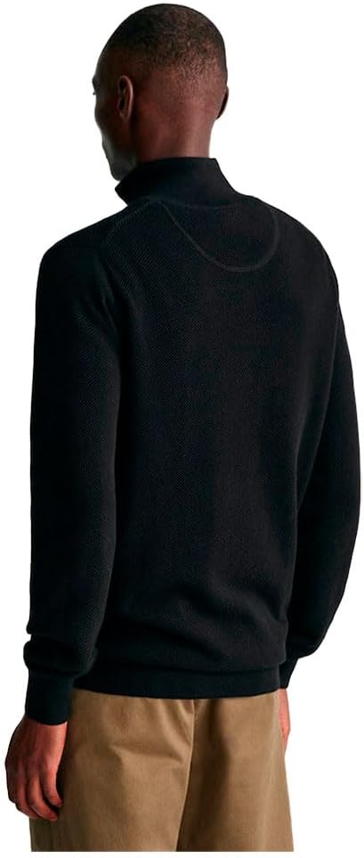 GANT Herren Cotton Pique Halfzip Pullover, Schwarz