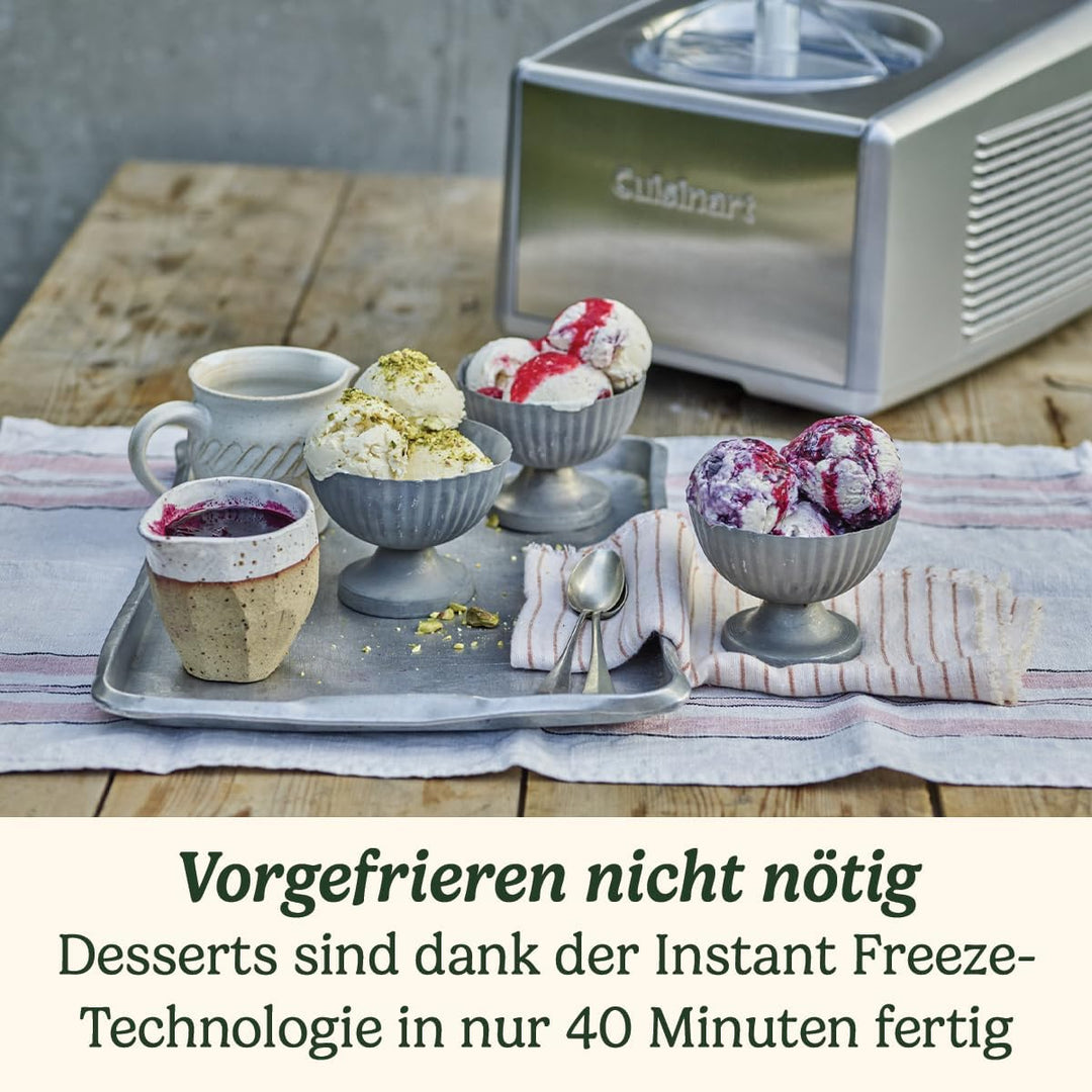Cuisinart Icecream & Gelato Professional, Eismaschine mit selbstkühlendem Kompressor, 1,5 L Fassungs