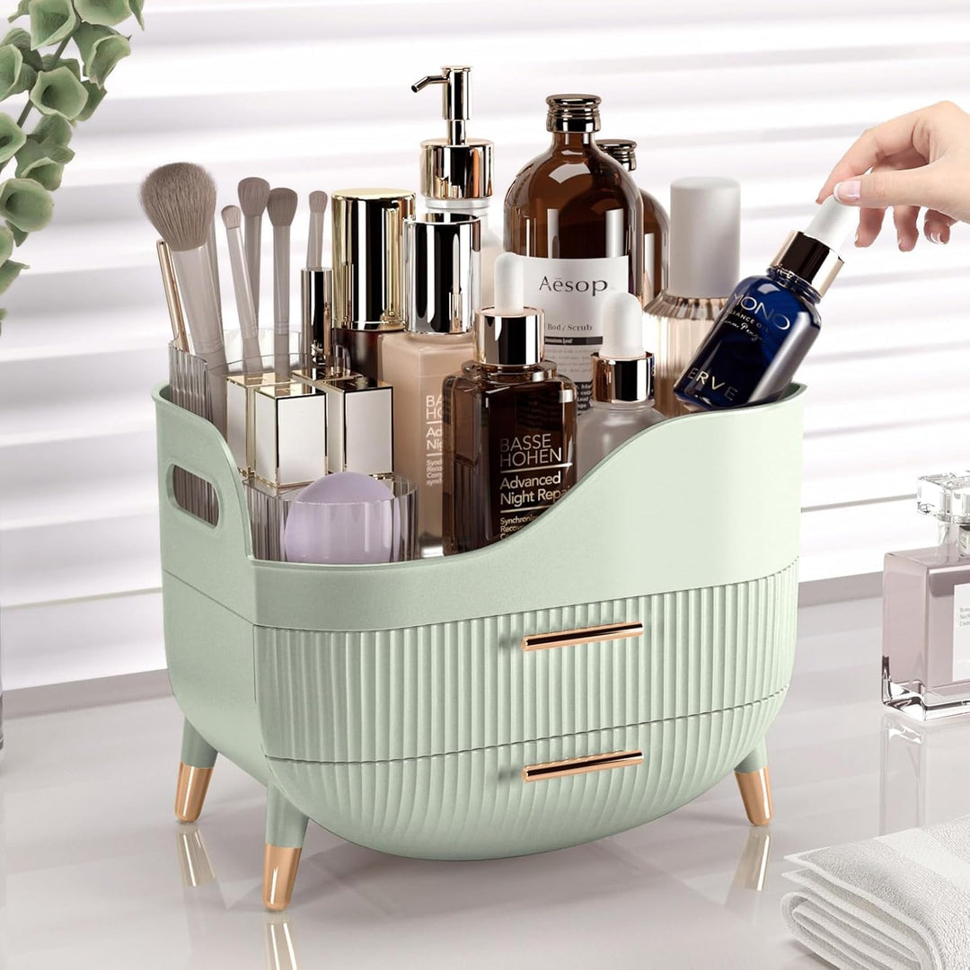 Kousee Make-up-Organizer mit Schubladen, Hautpflege-Organizer für Schminktisch, Aufbewahrungsbox mit