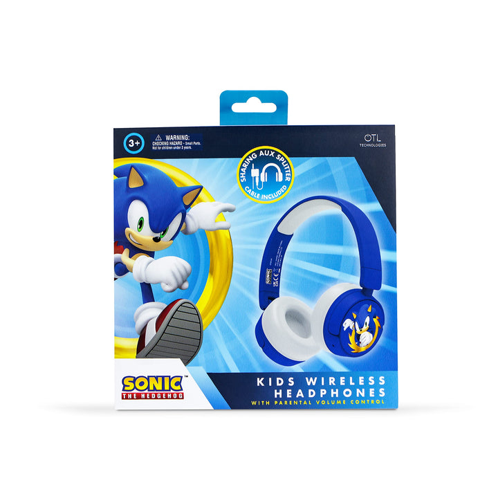 OTL Technologies Sonic – The Hedgehog Kinder-Kopfhörer, kabellos, SH0985, blau, Einheitsgrösse Einze