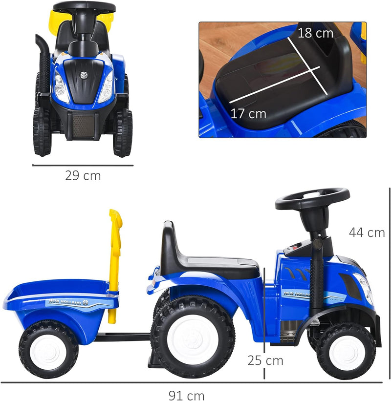 HOMCOM Kinder Rutschauto New Holland Rutscherfahrzeug Kinderauto Kinderfahrzeug Klassische Auto Lauf