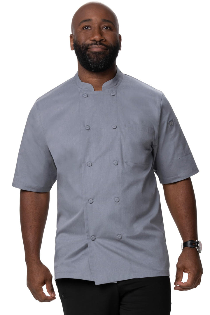 Chef Works Men's Montreal Cool Vent Chef Coat L Grau, L Grau