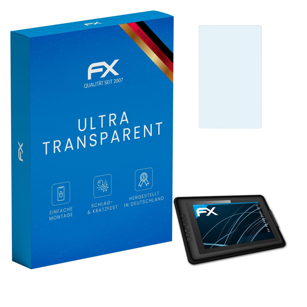 atFoliX Schutzfolie kompatibel mit XP-PEN Artist 13.3 Folie, ultraklare FX Displayschutzfolie (2X)
