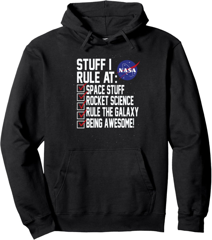 NASA Stuff I Rule At Checkbox Text Pullover Hoodie