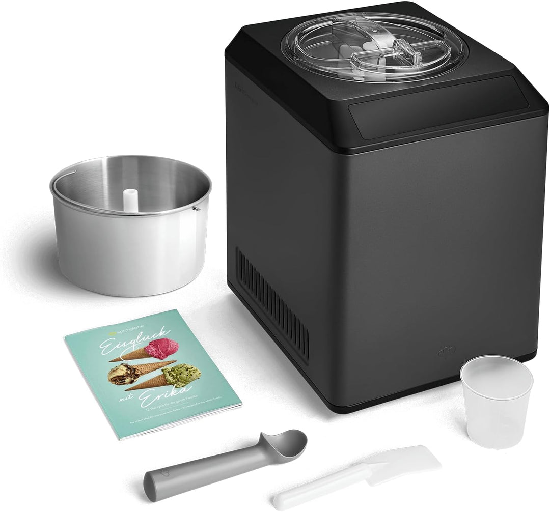 SPRINGLANE Eismaschine & Joghurtbereiter Erika 2,5 L mit selbstkühlendem Kompressor 250 W, Eiscremem