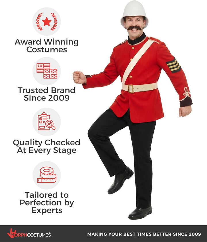Fun Shack Rotes Soldat Kostüm für Herren, Britische Wache, Halloween Karneval, L