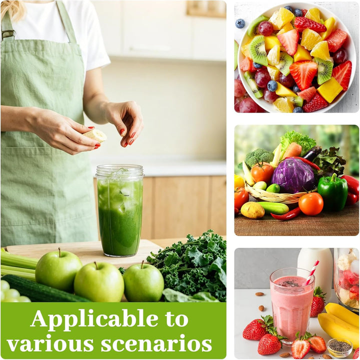 2-Pack 24Oz Ersatzbecher für Mixer 680ml, Mixer-Becher Ersatzteile Zubehör | Smoothie-Becher, Zubehö