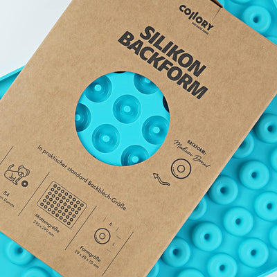 Collory Medium Donut (2,8cm) Silikon Backform für Hundekekse & Hundeleckerlis, Pralinenform, Schokol
