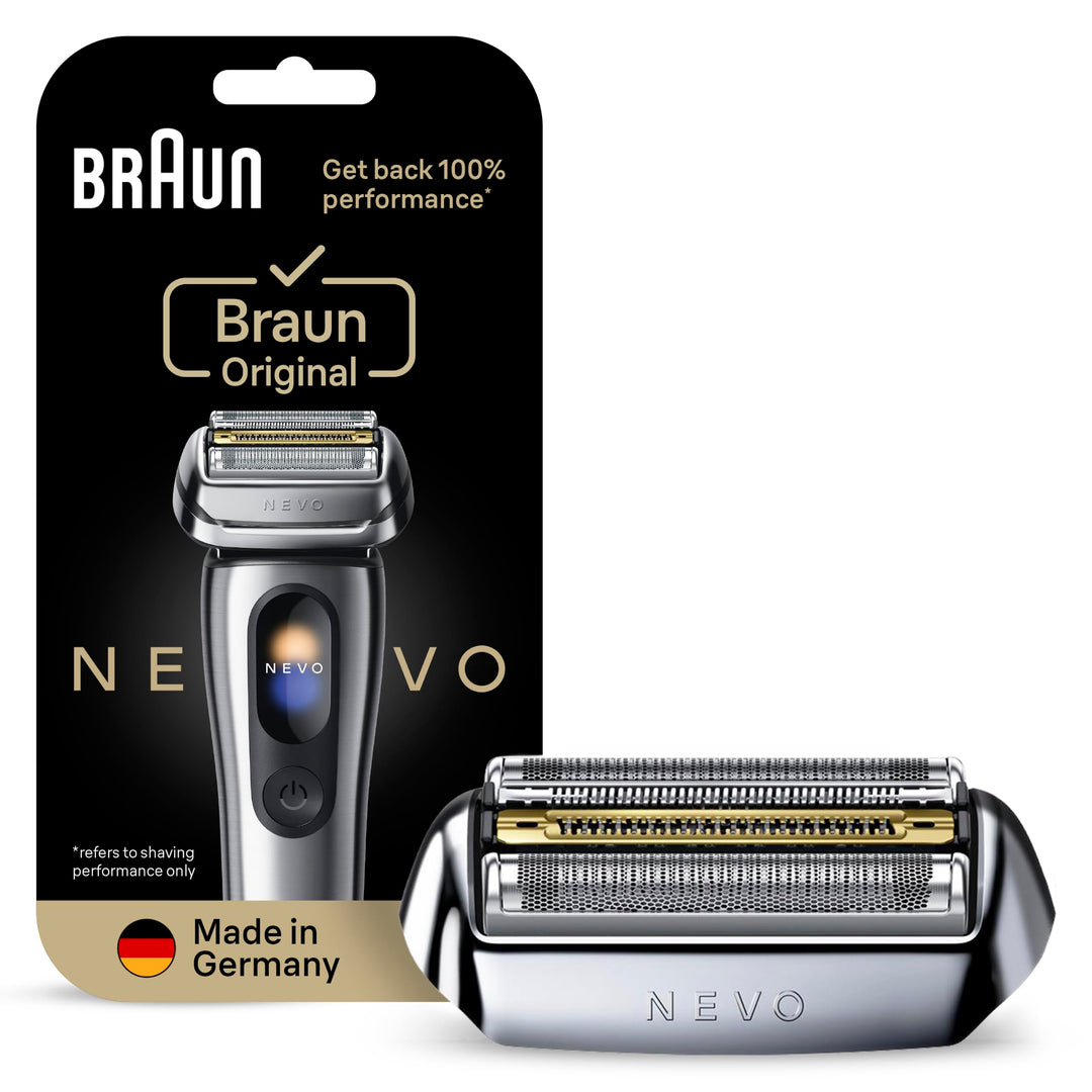 Braun NEVO Elektrorasierer Scherkopf, Silber | Original Ersatzscherkopf, Hol dir 100 Prozent Leistun
