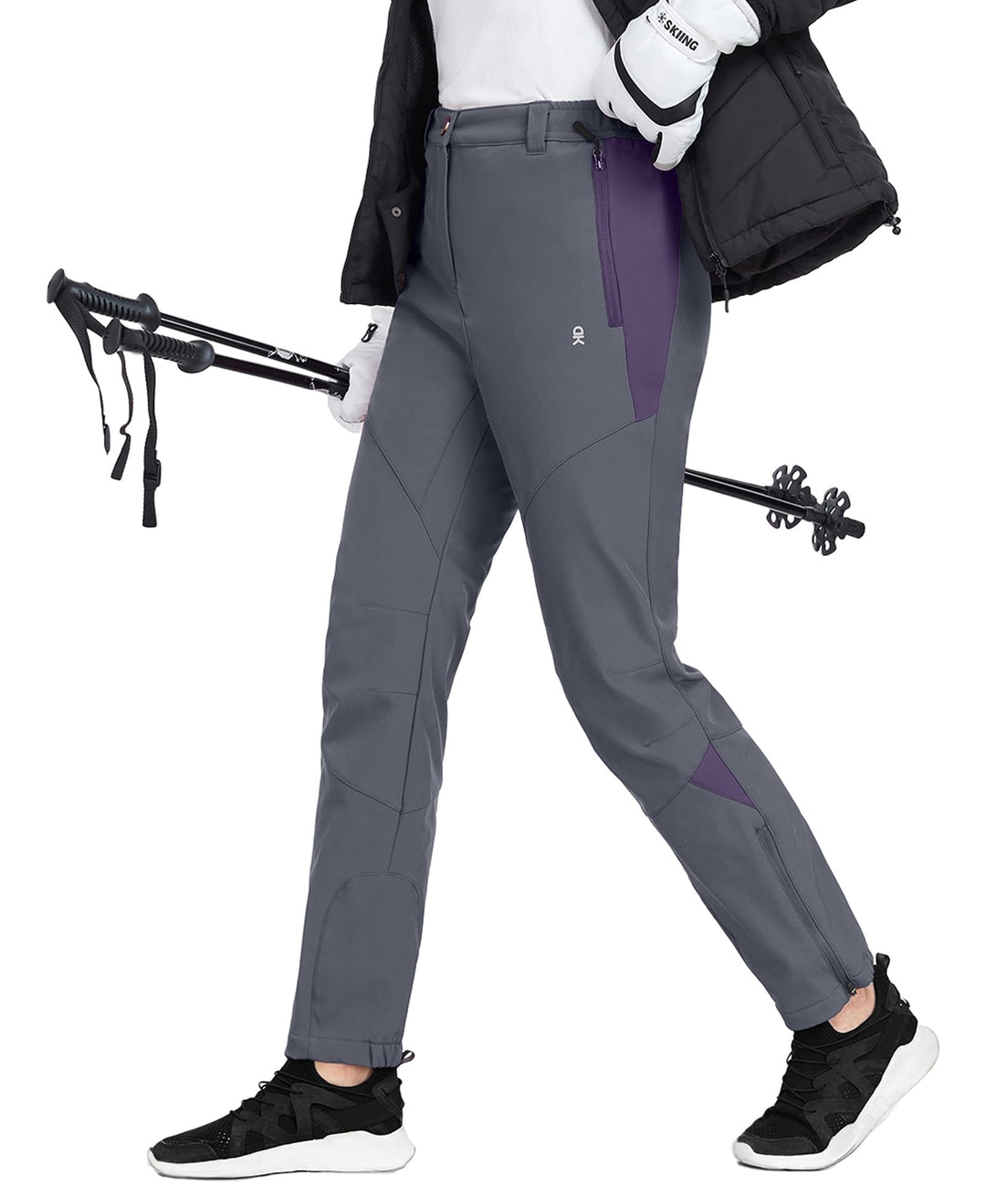 Little Donkey Andy Damen Winter Wanderhose Skihose Trekkinghose Snowboardhose, Softshell-Hose, Fleec