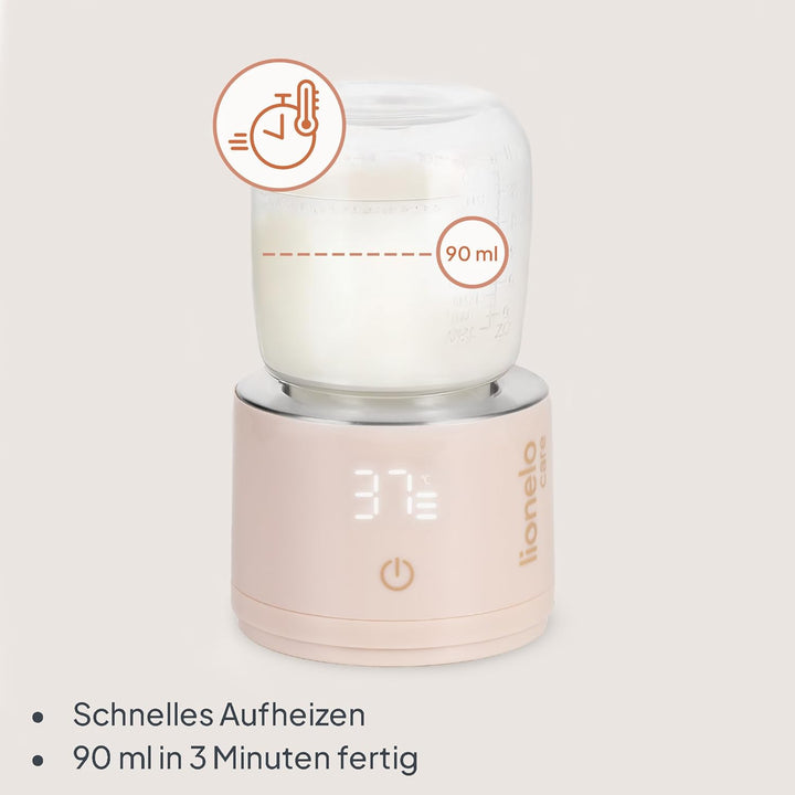 Lionelo Thermup Swift - Mobiler Flaschenwärmer für Babys unterwegs, kabellos 5000 mAh Akku, 90 ml in