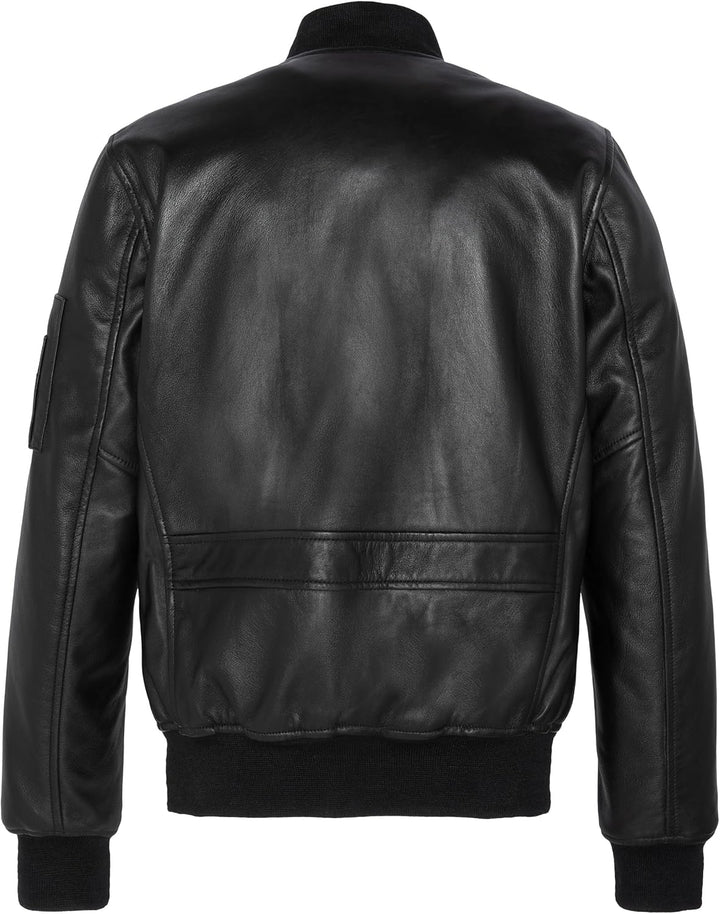 Schott NYC Herren Lcbombers Lederbomber L Schwarz, L Schwarz