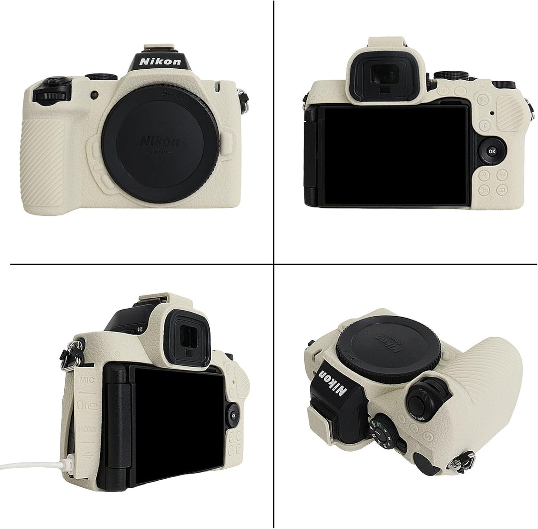 Rieibi Z50II Schutzhülle, mattiertes Silikon, Schutzhülle für spiegellose Nikon Z50II, Ganzkörper-Ka