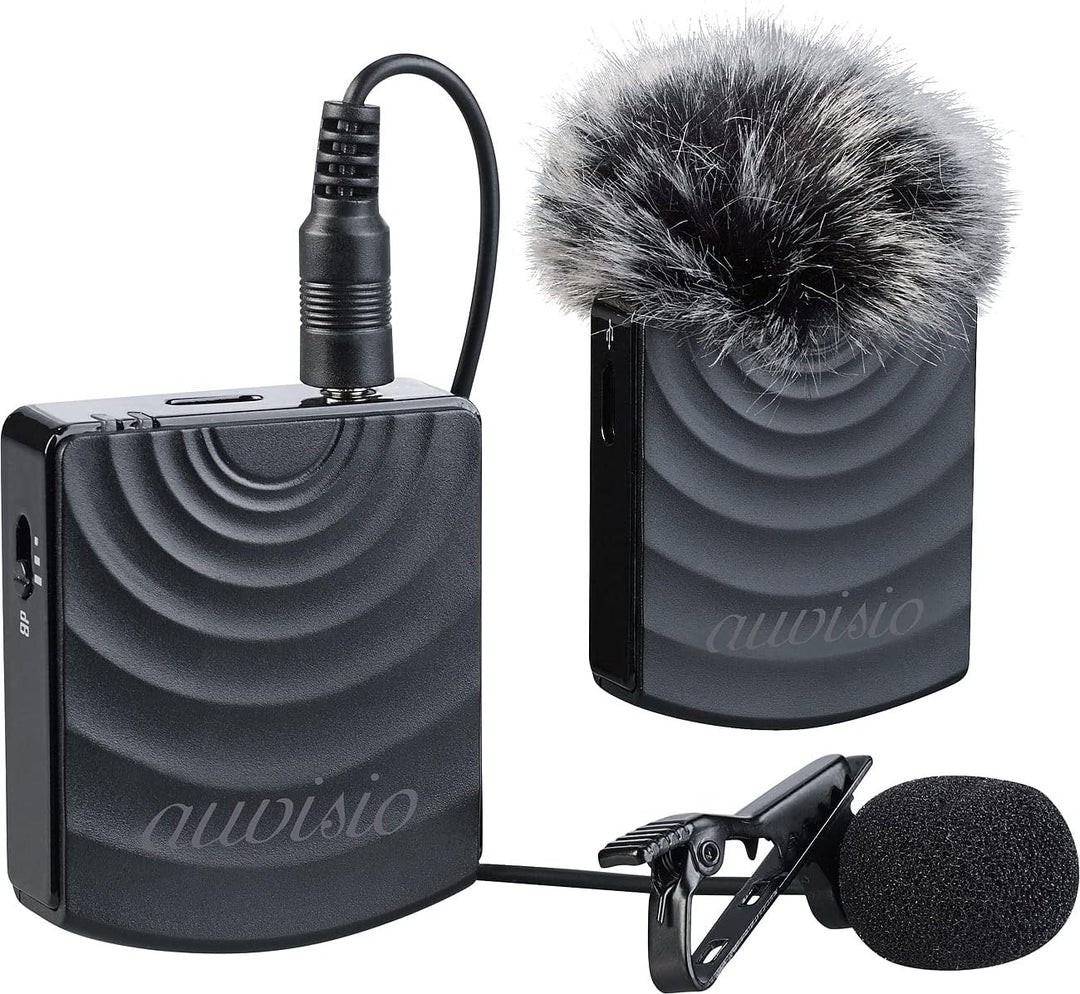 auvisio Lavalier: Digital Funkmikrofon & -Empfänger-Set, Klinke 2,4GHz, Reichweite 25m (Funkmikro, M