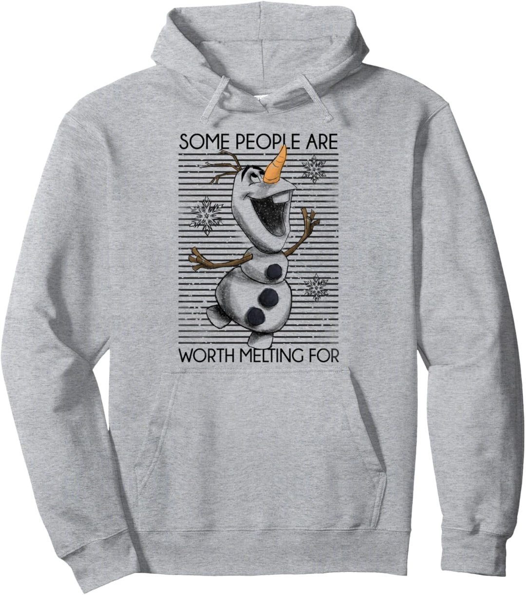 Disney Frozen Olaf Some People Are Worth Melting For Lines Pullover Hoodie