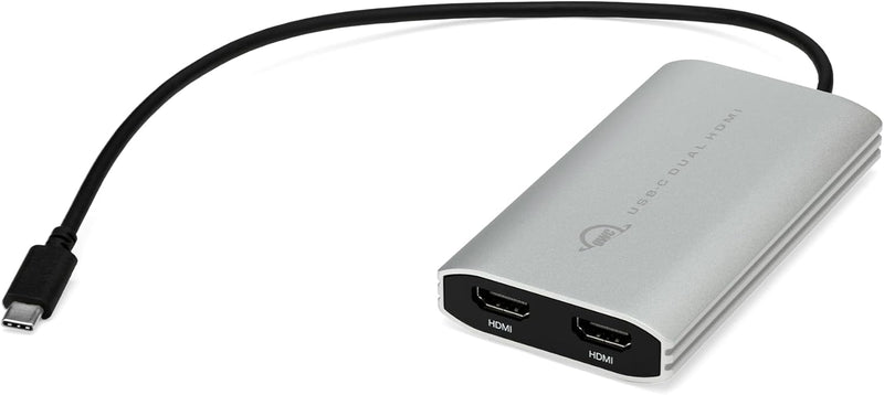 OWC USB-C Dual HDMI 4K Display Adapter mit DisplayLink - für Apple Silicon M1 & M2 Macs oder andere