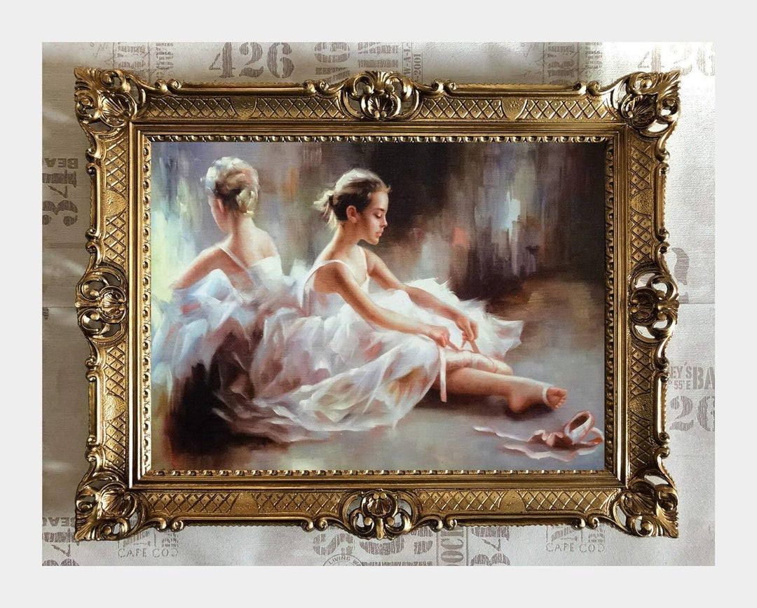 Lnxp BILD FOTO 90X70 CM BALLERINA BALLETT Künstler: J. Mallet TÄNZER BILDERRAHMEN BILD BILDER MIT RA