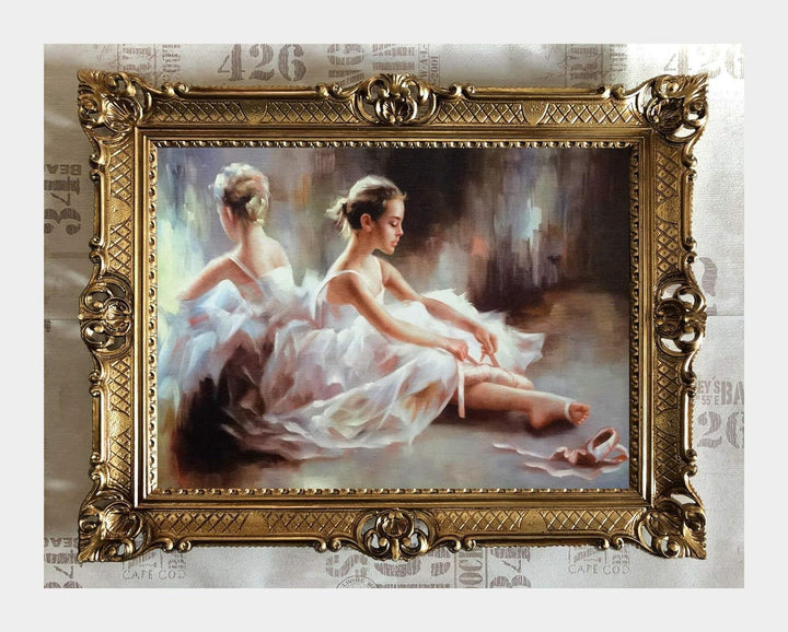 Lnxp BILD FOTO 90X70 CM BALLERINA BALLETT Künstler: J. Mallet TÄNZER BILDERRAHMEN BILD BILDER MIT RA