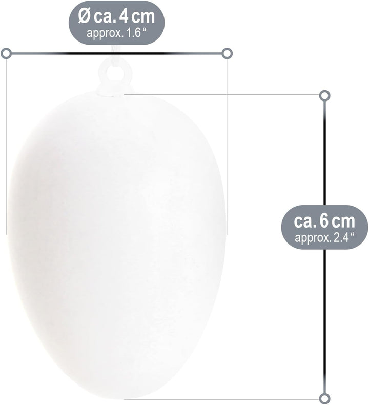 com-four® 180x weisse Deko-Ostereier aus Kunststoff - Plastikeier zum Anmalen und Aufhängen - Kunsts