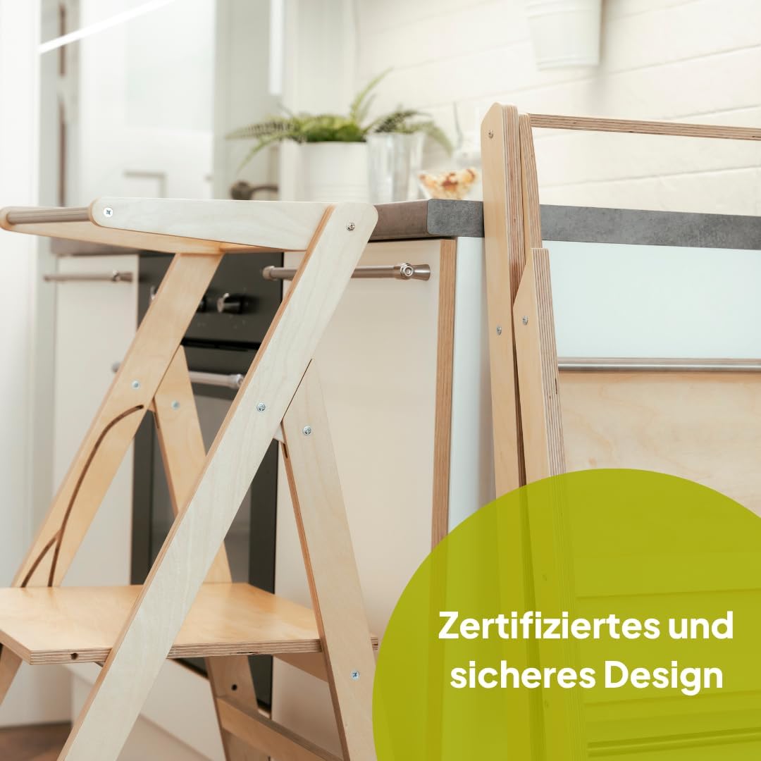 Ette Tete Faltbarer Lernturm mit Verstellbarer Höhe STEP&