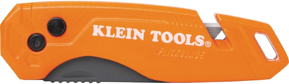 Klein Tools 44303 | Universalmesser klappbar mit Klingenaufbewahrung | Faltbares Teppichmesser mit S