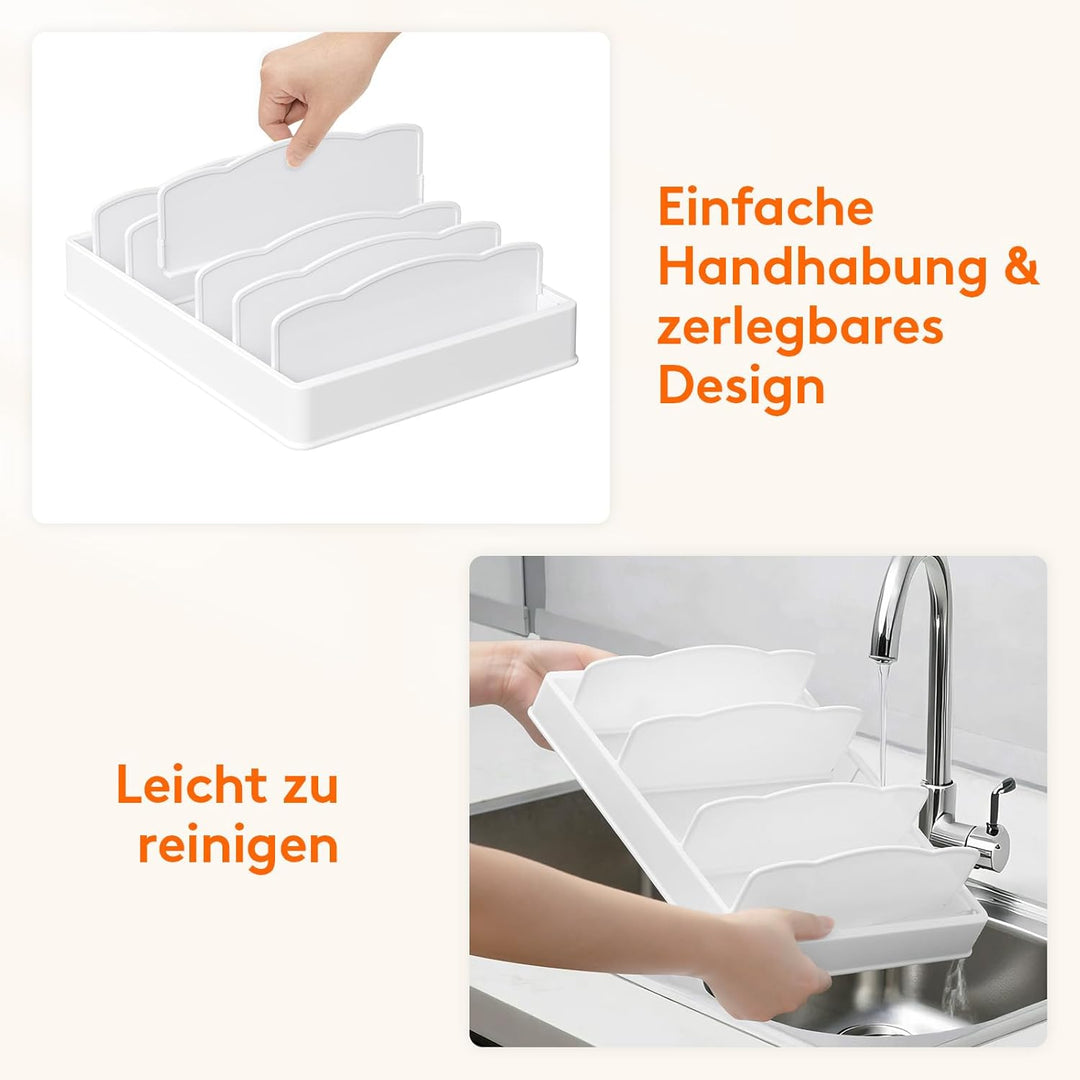 Lifewit Topfdeckel Frischhaltebox Lagerung, 1 Stück Lunchbox Deckel Aufbewahrung Organizer Küche Top