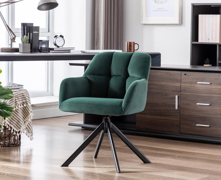 chairus Schreibtischstuhl Samt Bürostuhl 360° Drehbar Schreibtischstuhl Sessel für Arbeitszimmer Dre