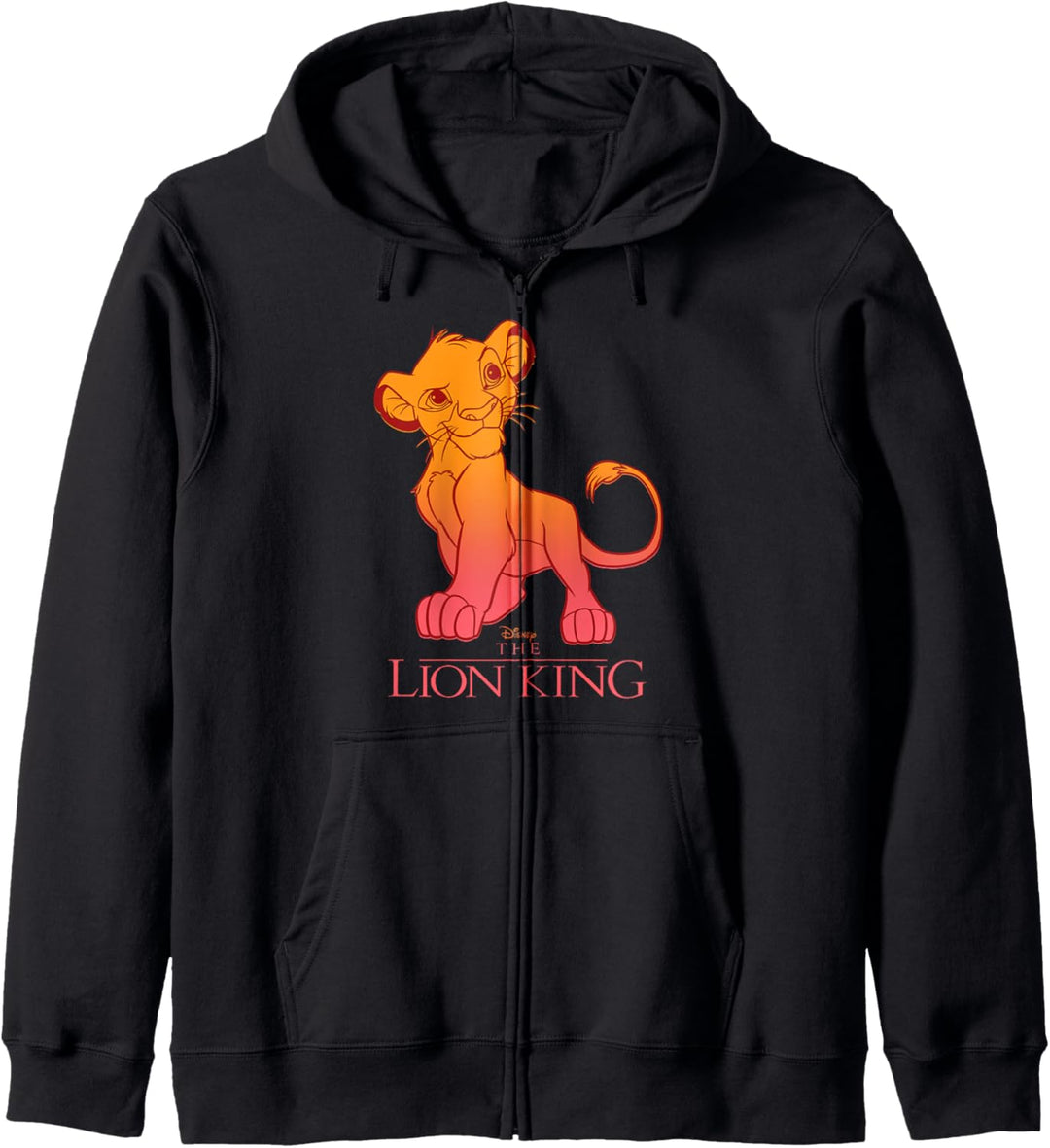 Disney Lion King Young Simba Sunset Gradient Kapuzenjacke