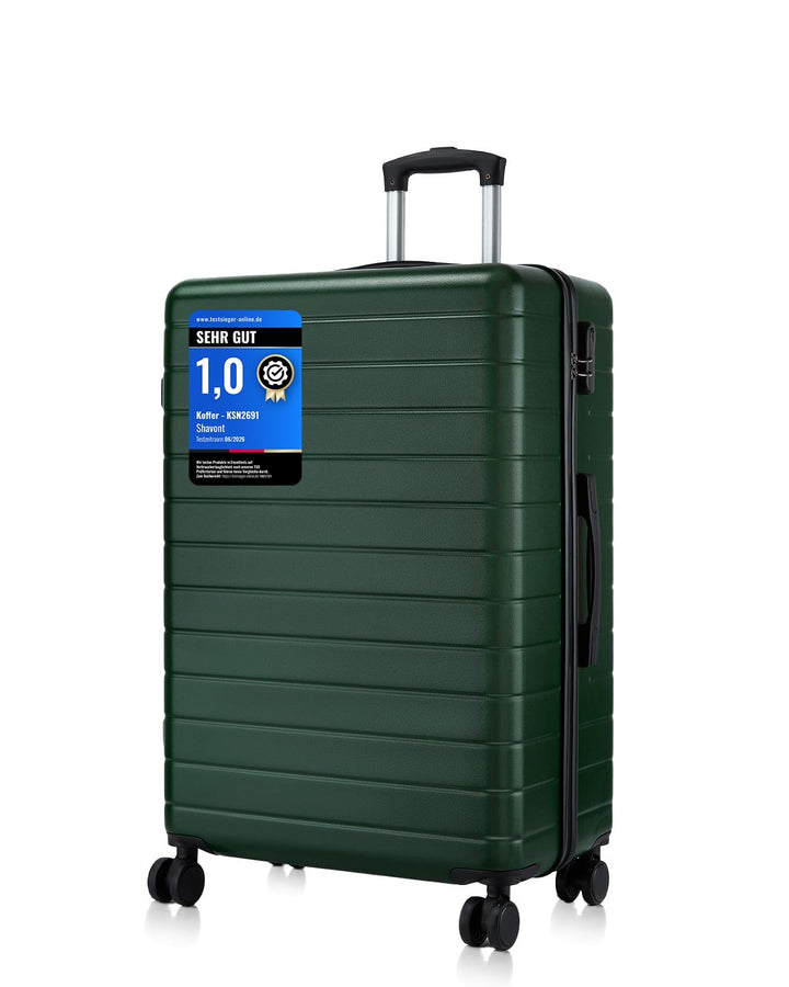 Koffer Gross XL 76cm, Leichter ABS+PC Reisekoffer für Flugzeug, Ryanair Trolley mit 4 Rollen, Hartsc