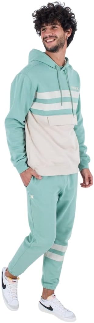 Hurley Herren M Oceancare Block Party Pullover Sweatshirt S Cilantro, S Cilantro