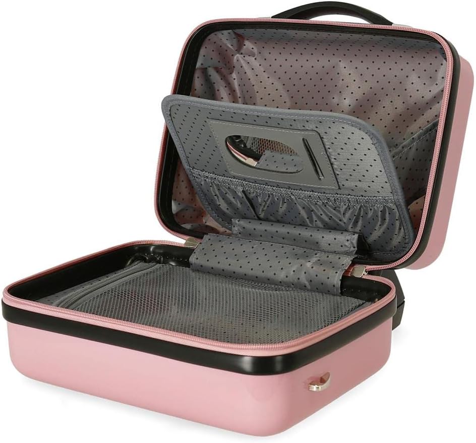 Disney Mickey Outline Kulturbeutel, anpassbar, mit Umhängetasche, rosa, 29 x 21 x 15 cm, starr, ABS