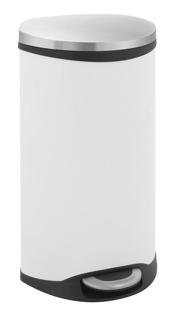 EKO Shell Bin Tritt-Mülleimer, 30 Liter, weiss