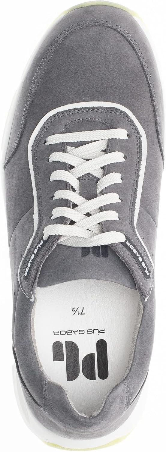 Pius Gabor Herren Sneaker,zertifiziertes Leder,Wechselfussbett,Superflex Sohle 44 EU Grau Platin 13,