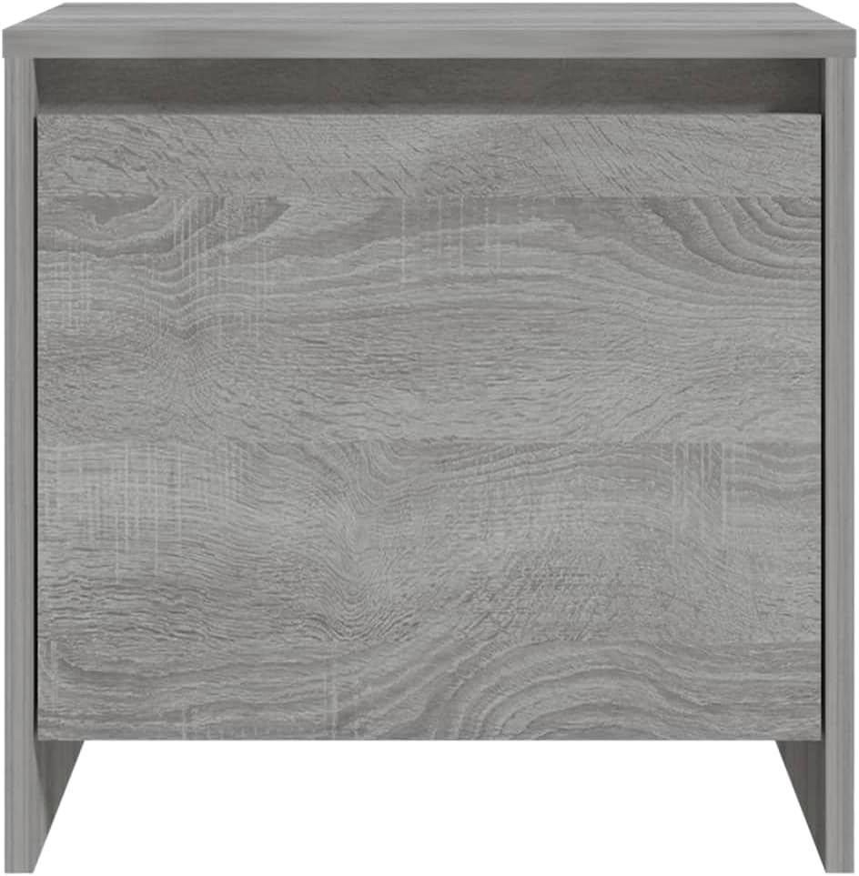 FIRBNUS Bedside Table Nachtkonsole Beistelltisch mit Stauraum Night Stand Nachttisch Grau Sonoma 45x