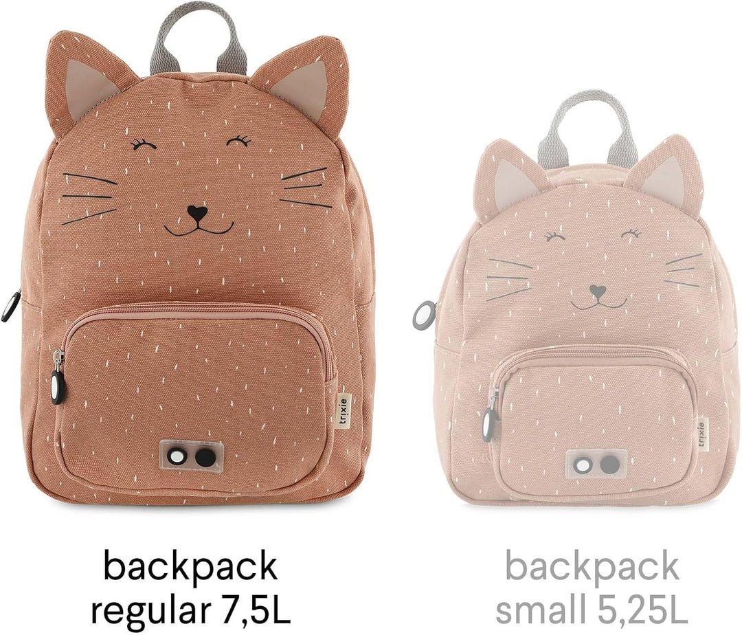 Trixie Rucksack - Rucksack für Kind - für Jungen und Mädchen - Kleiner Turnbeutel Dunkelrosa Mrs Cat