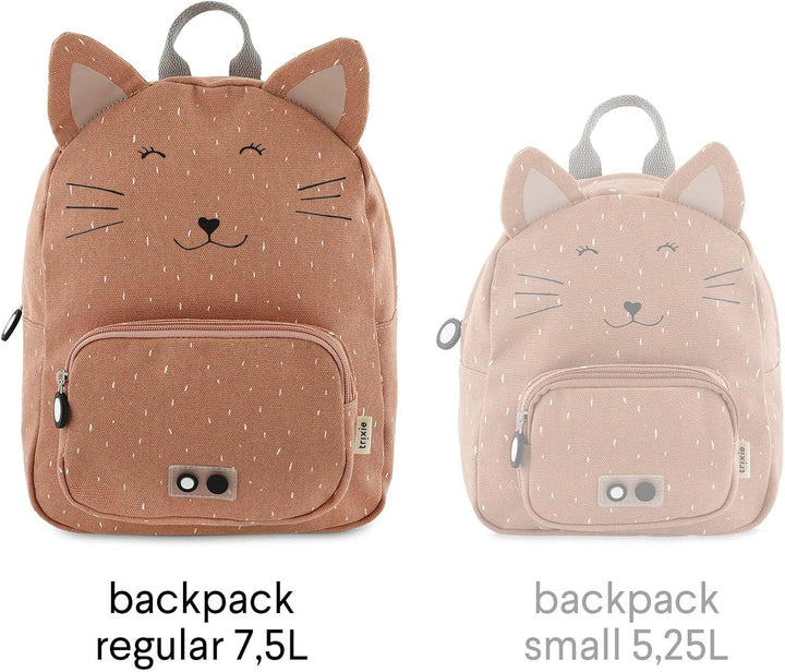 Trixie Rucksack - Rucksack für Kind - für Jungen und Mädchen - Kleiner Turnbeutel Dunkelrosa Mrs Cat